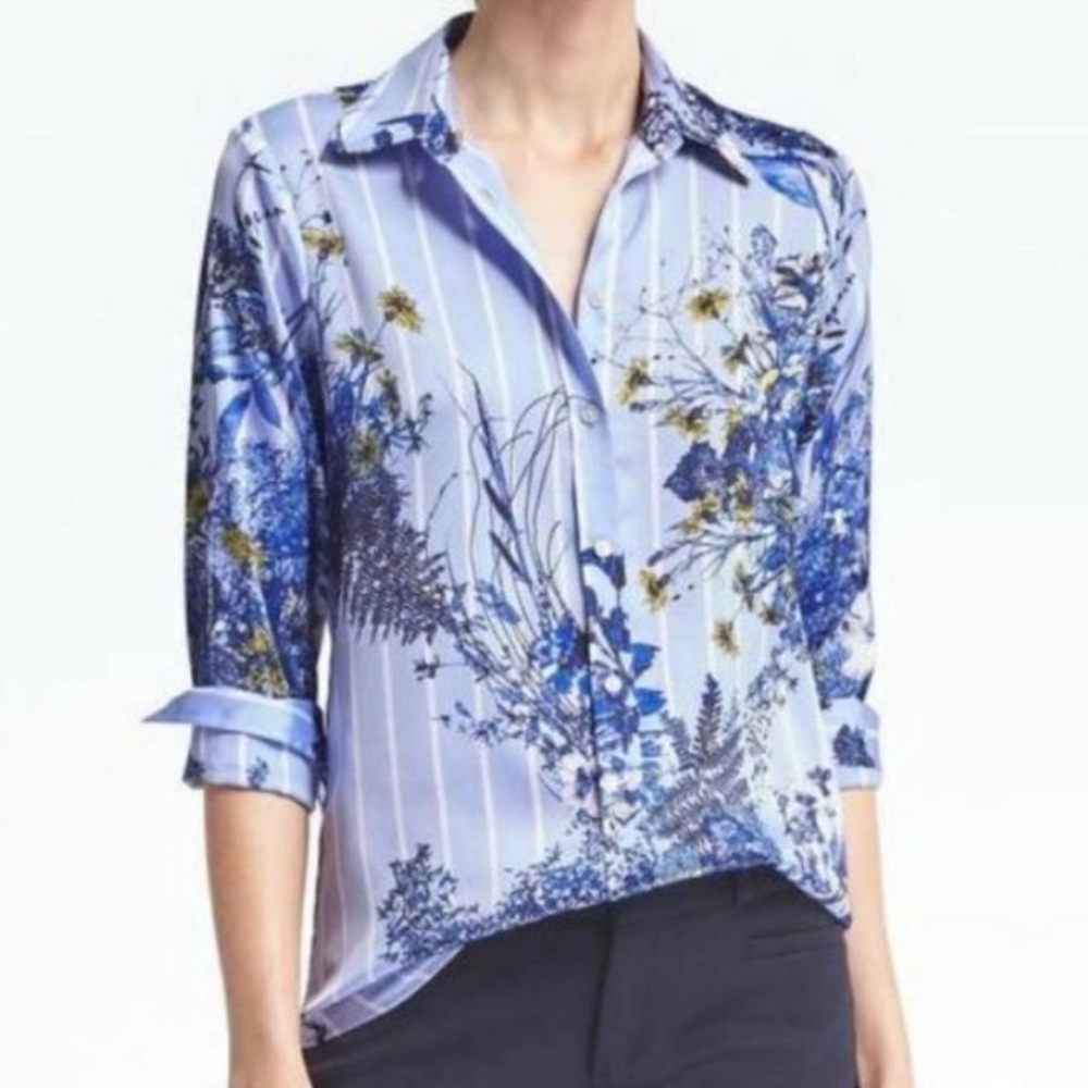 Banana Republic Dillon Shirt - floral and striped
